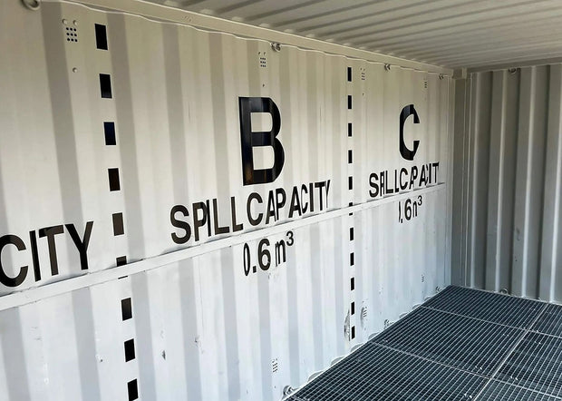 20 voet open zijcontainer met retentietank