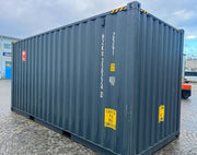 20 voet hoge kubus zeecontainer grijs