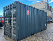 20 voet hoge kubus zeecontainer grijs