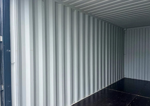 20 voet hoge kubus zeecontainer grijs