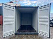 20 voet hoge kubus zeecontainer grijs