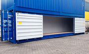 40ft High Cube-container met zijdeur (HCSD) blauw