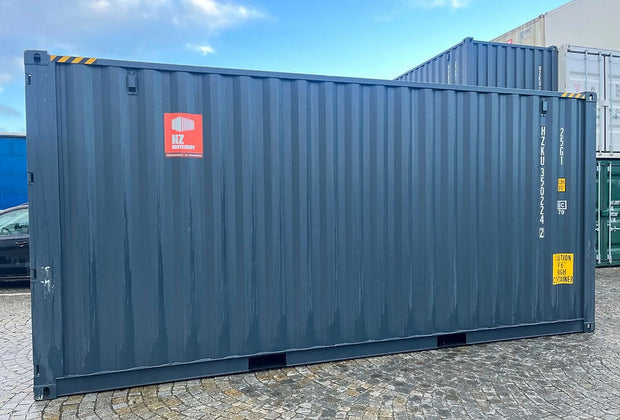 20 voet hoge kubus zeecontainer grijs
