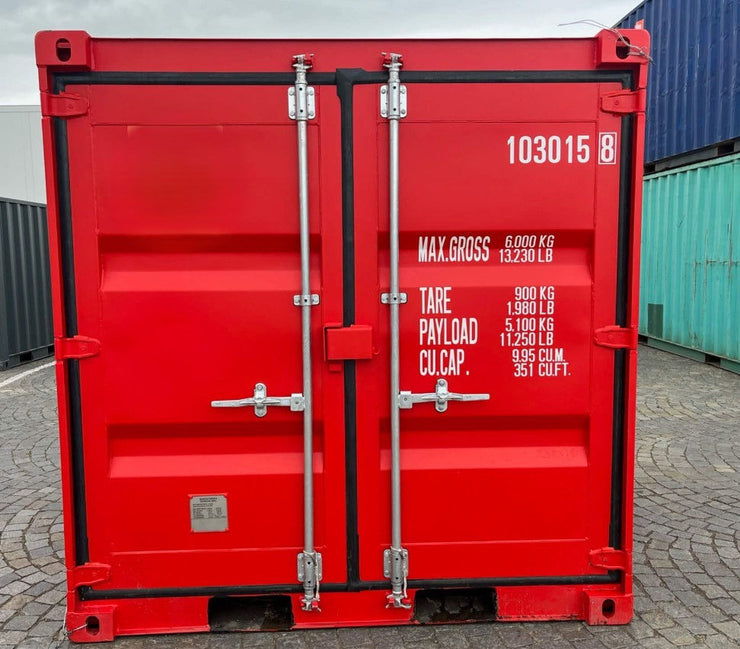 8 voet zeecontainer – IICL-standaard rood