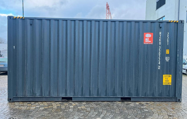 20 voet hoge kubus zeecontainer grijs