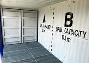 20 voet open zijcontainer met retentietank