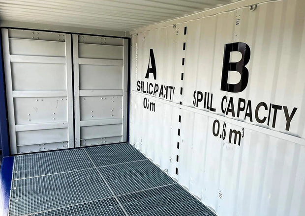 20 voet open zijcontainer met retentietank