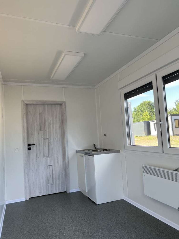 Container kantoor, keuken, WC en douche 6.00 x 2.43m