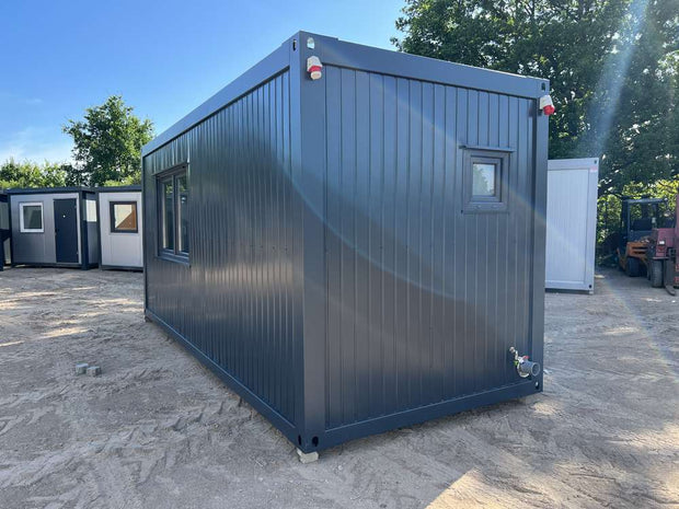 Container kantoor, keuken, WC en douche 6.00 x 2.43m