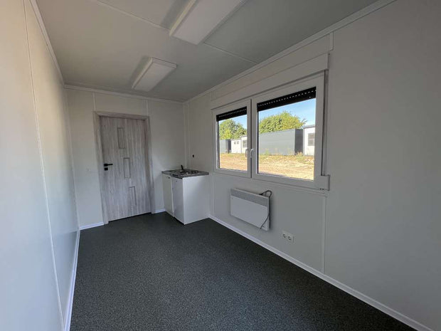 Container kantoor, keuken, WC en douche 6.00 x 2.43m