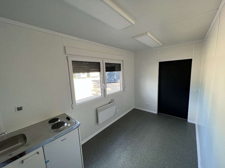 Container kantoor, keuken, WC en douche 6.00 x 2.43m