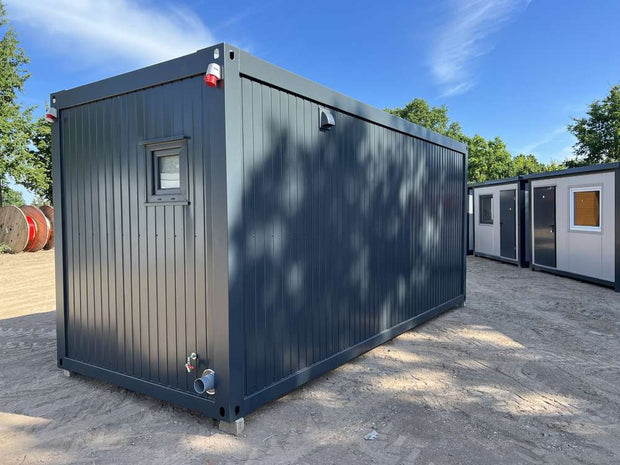 Container kantoor, keuken, WC en douche 6.00 x 2.43m