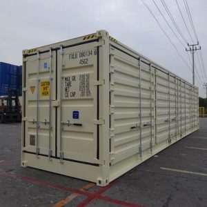 Topklasse zeecontainer van 40 voet, open aan de zijkanten