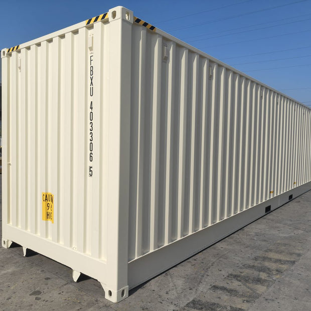 Topklasse zeecontainer van 40 voet, open aan de zijkanten
